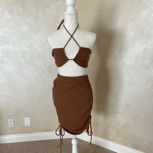 Brown two piece set
